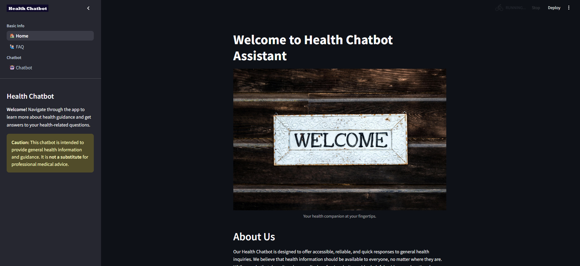 Health Assistant Bot (PESU I/O)